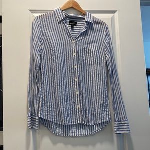 JCrew Striped Boyfriend Buttondown